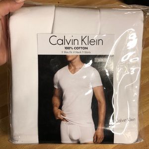 3 Calvin Klein V-neck Shirts